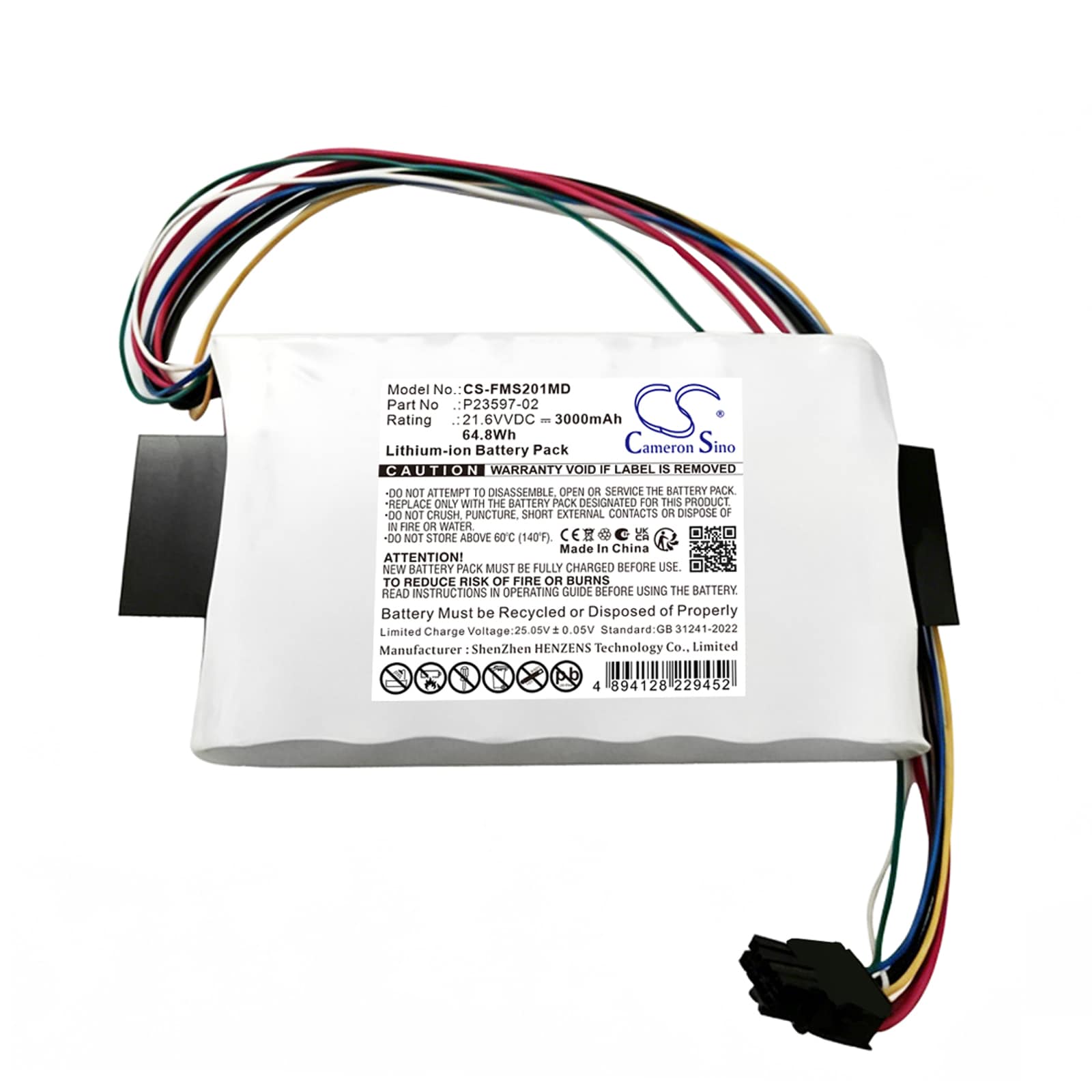Batteri til medicinsk udstyr til Fujifilm SonoSite 07-56418-201