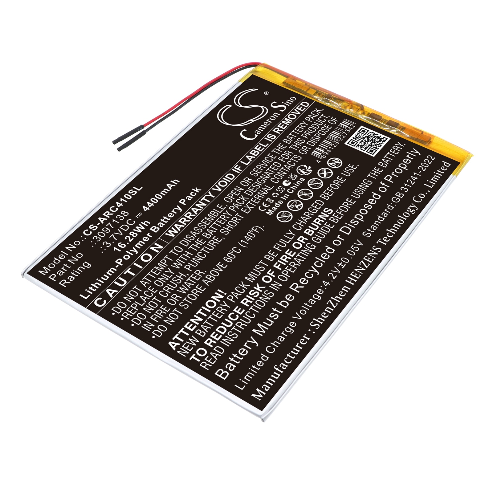 Batteri til Archos AC101OX4G-tablet, OXYGEN 4G