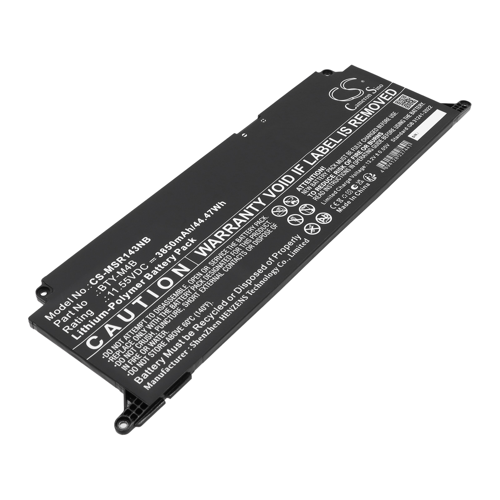 Batteri til bærbar computer, laptop til MSI F13MG-206XES, Modern 14