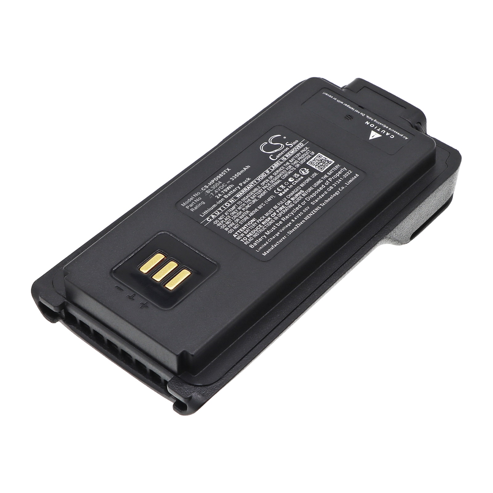 Batteri til tovejsradio til Hytera PD980, PD980, PD985 m.fl.