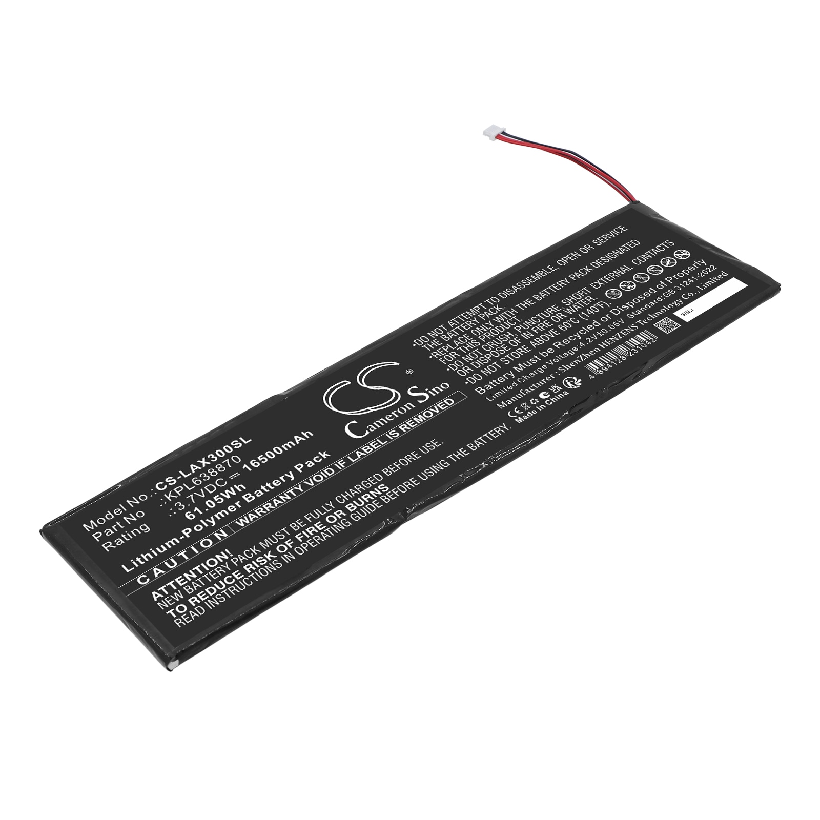 Batteri til diagnostisk scanner til Launch X-431 PAD 3, X-431 PAD III m.fl.