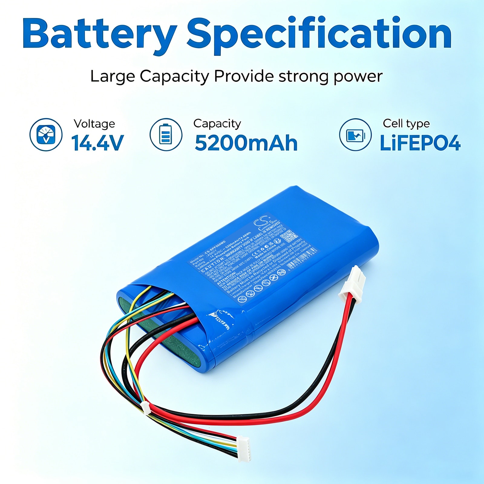 Batteri til AirSep FreeSthle 5 Oxyegn til medicinsk brug