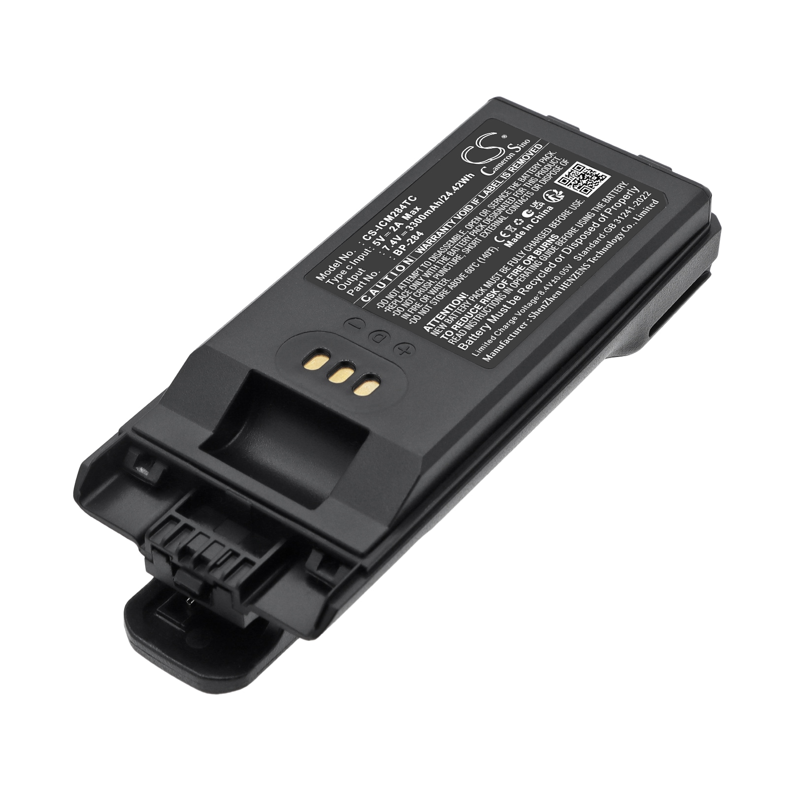 Batteri til tovejsradio til Icom IC-F3400, IC-F3400D, IC-F3400DP m.fl.