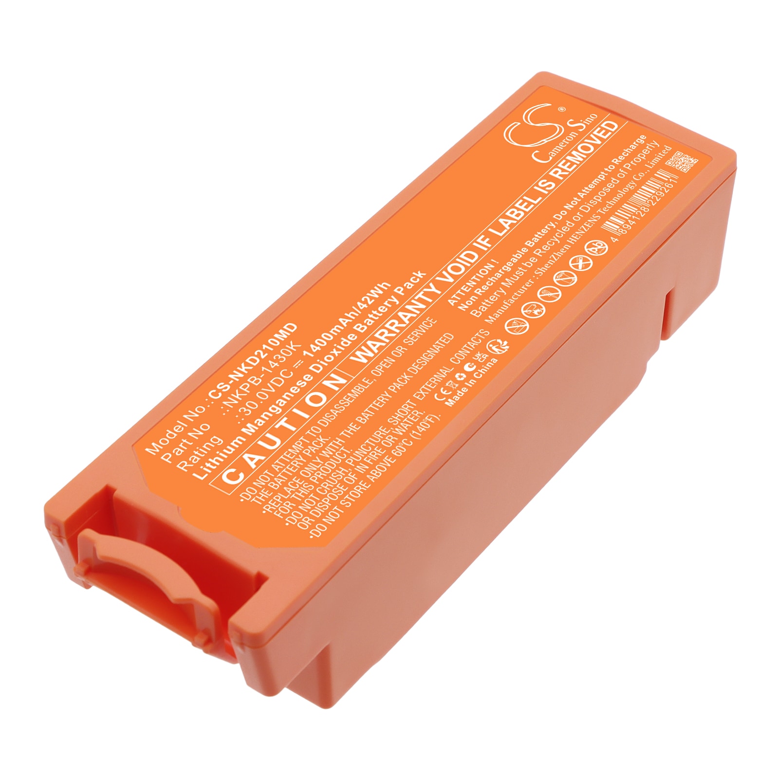 Batteri til medicinsk udstyr fra Nihon Kohden AED-2100K, defibrillator Cardiolife AED2100
