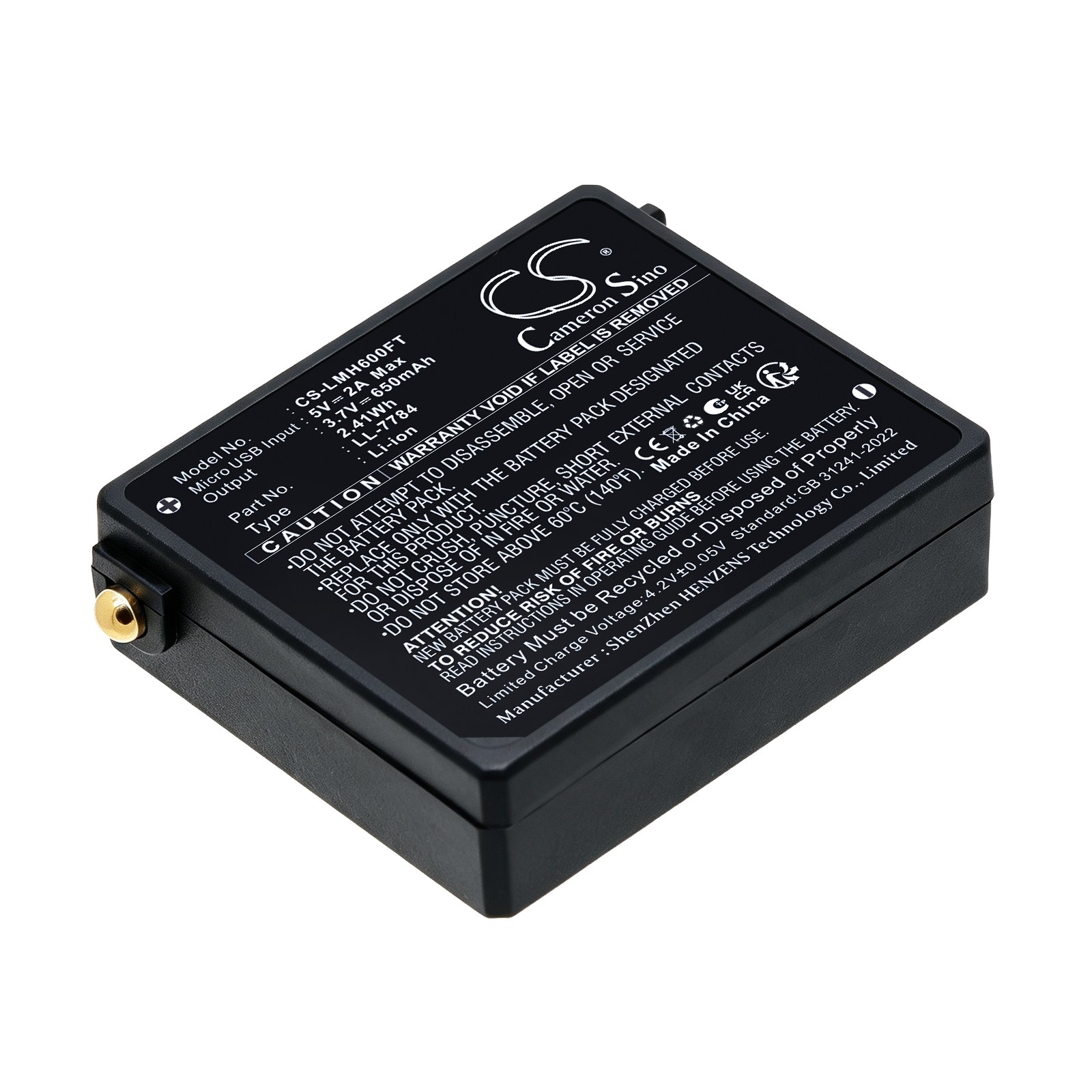 Batteri til lommelygte til Ledlenser iSEO3, iSEO5R, MH6 m.fl.