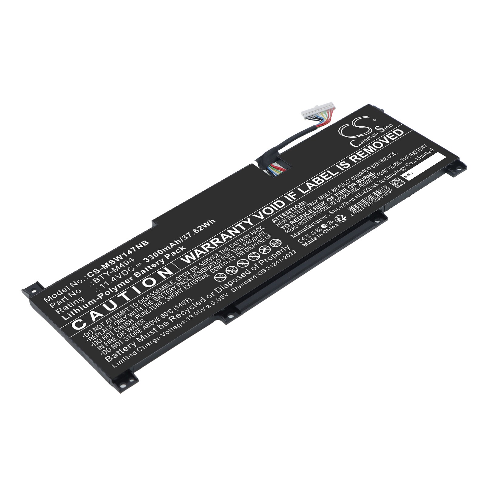 Batteri til bærbar computer, laptop til MSI Modern 14 C7M-044XES m.fl.