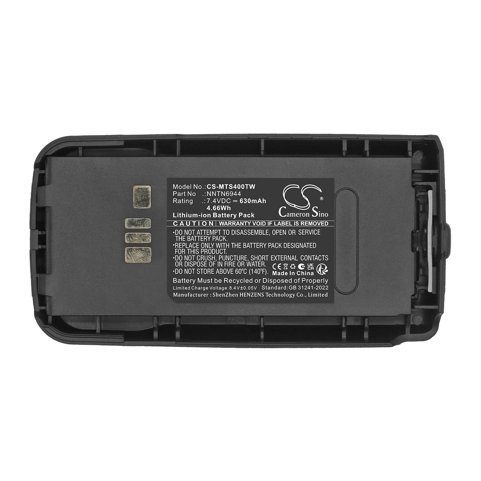 Batteri til tovejsradio til Motorola H18KCN9PW9AN, H18QCN9PW9AN, XTS4000