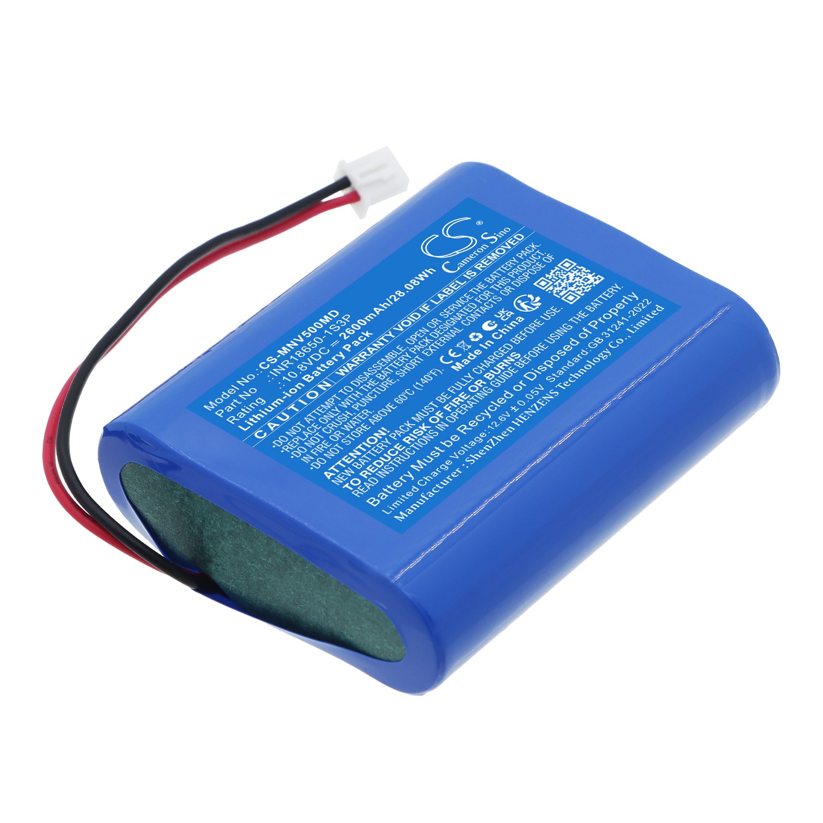 Batteri til Medevo EN-V5 medicinsk udstyr