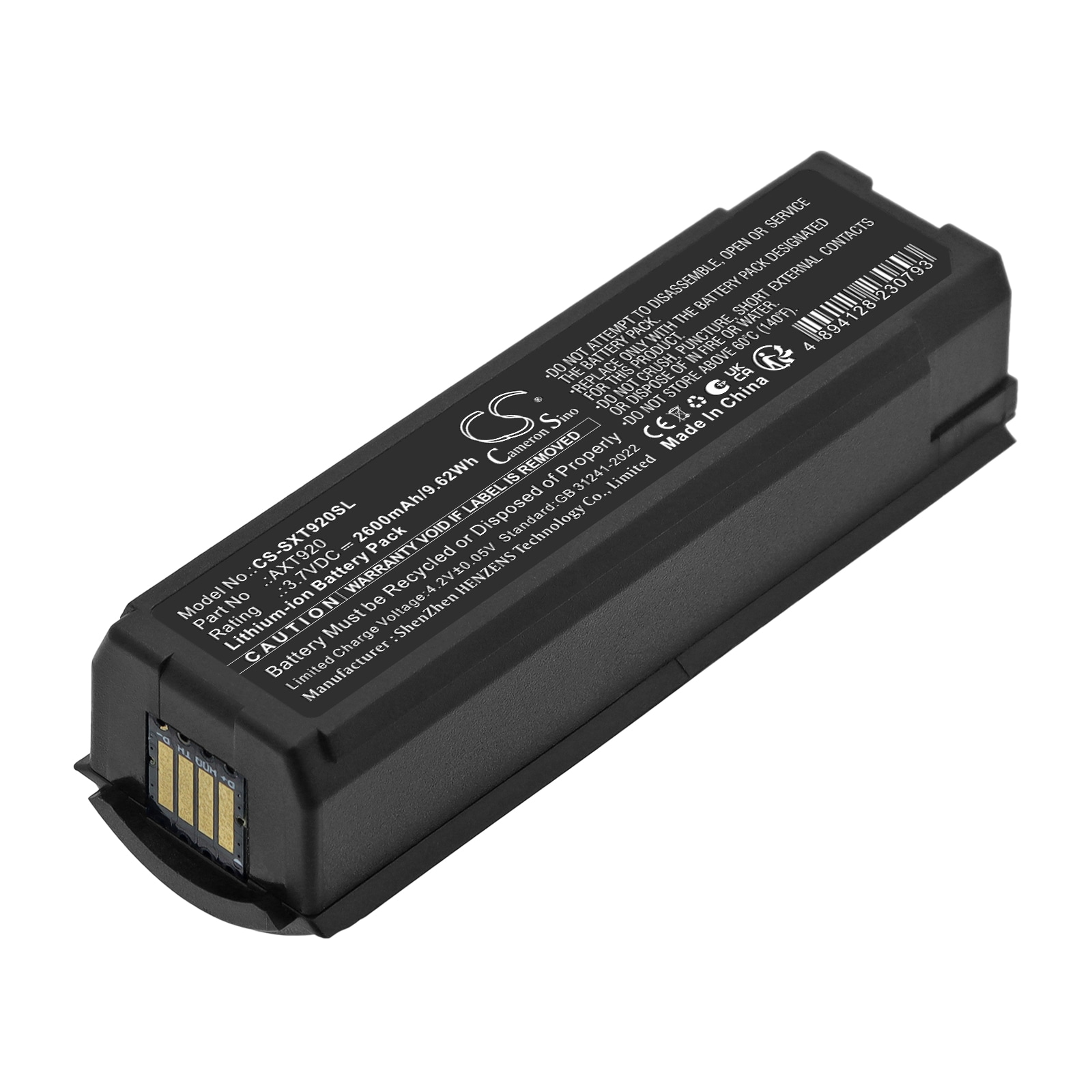 Batteri til mikrofon til Shure Axient AXT400-modtager, AXT200 håndholdt sender