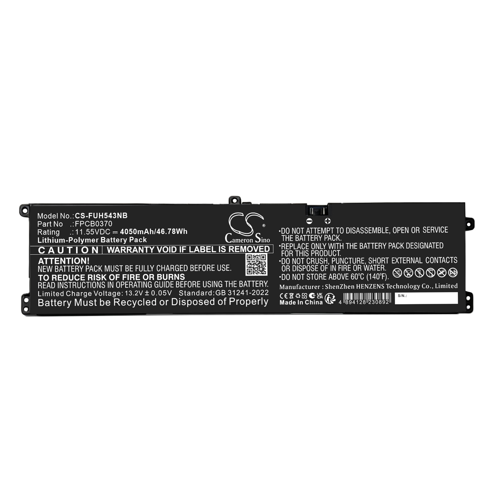 Batteri til bærbar computer, laptop til Fujitsu A3512, Eichfeld 47 m.fl.