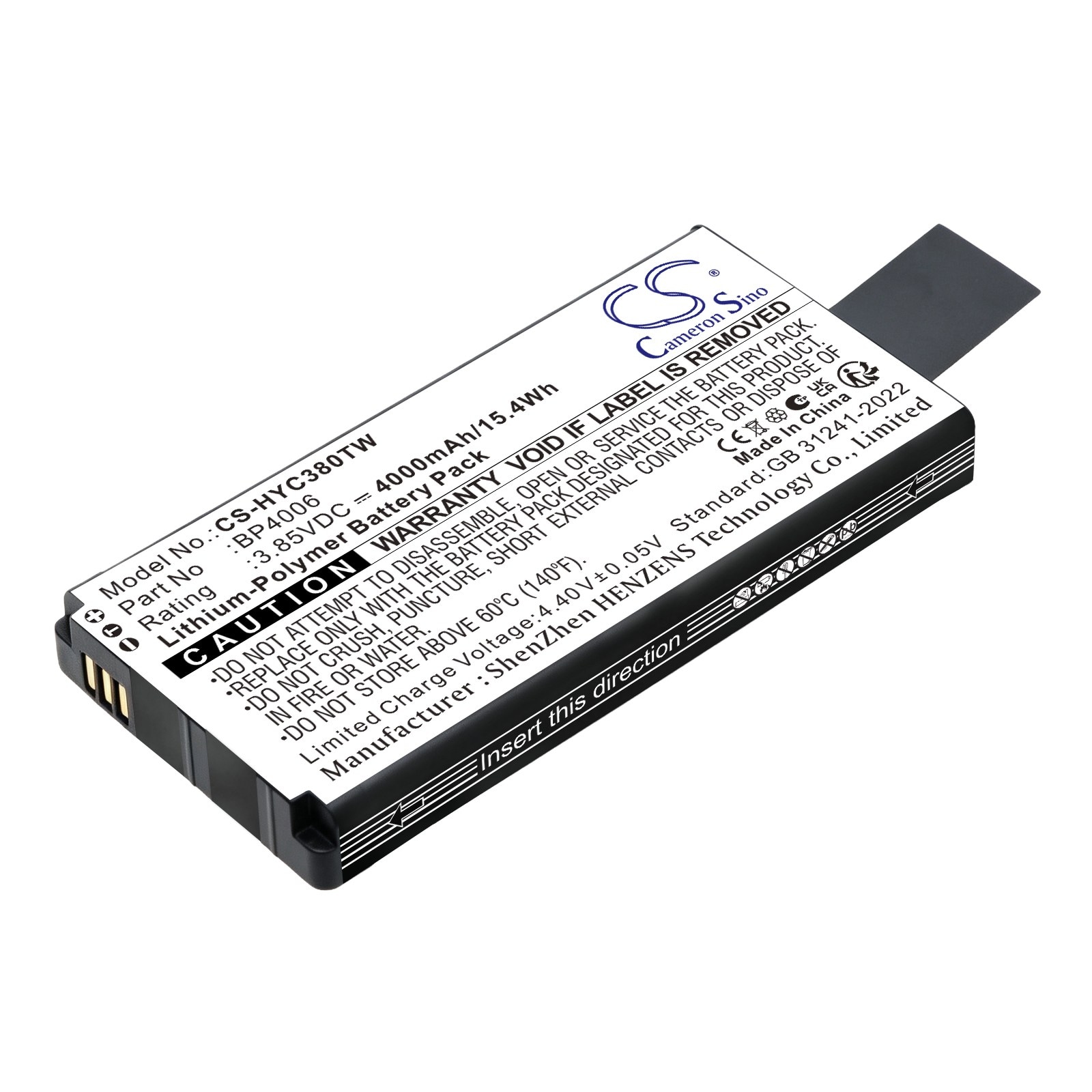 Batteri til tovejsradio til Hytera PNC380, PNC380S, PNC380 POC-radio