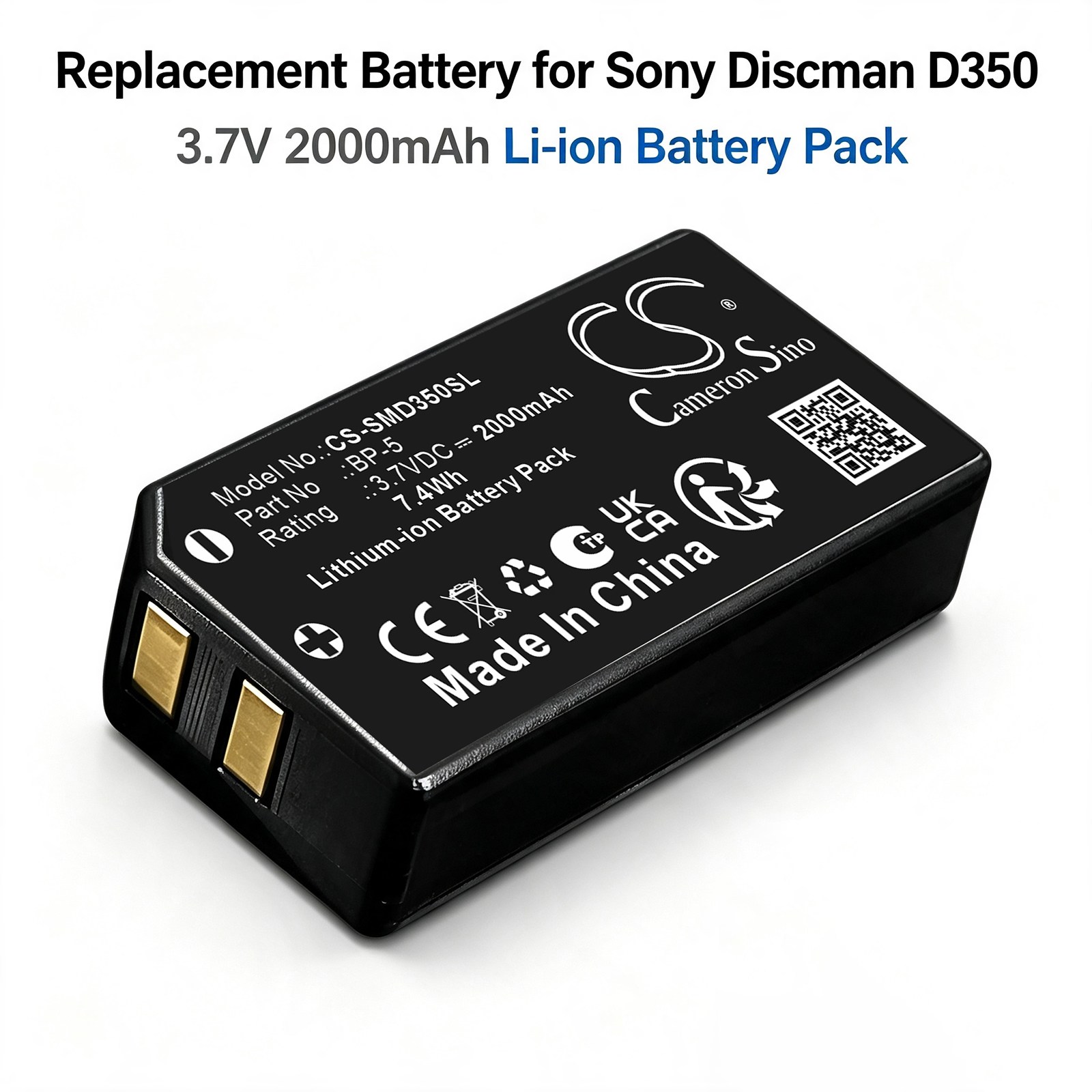 Batteri til Musik til Sony Discman D350 CD-afspiller, Discman D310 CD-afspiller
