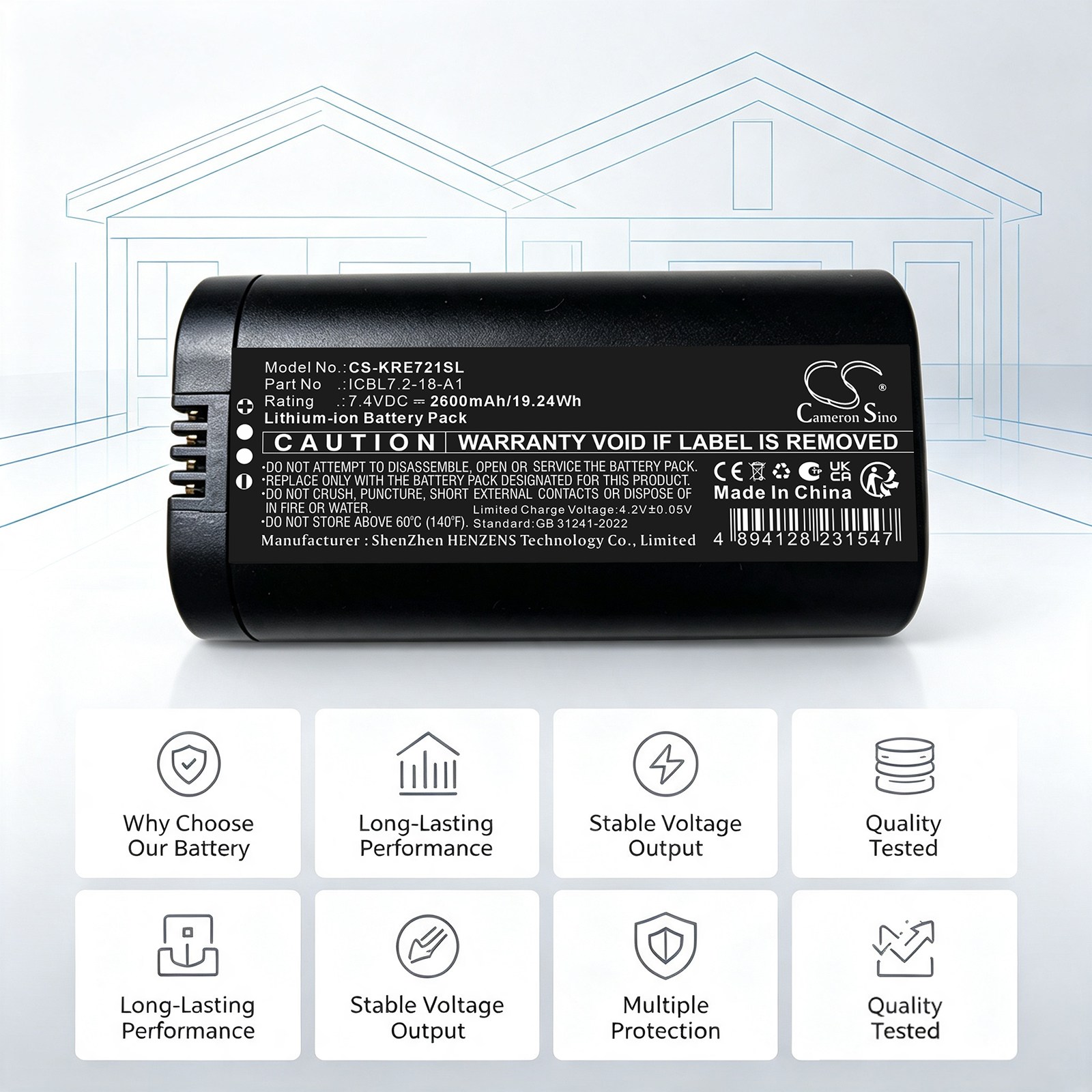 Batteri til Smart Home til IKEA FYRTUR, KADRIL
