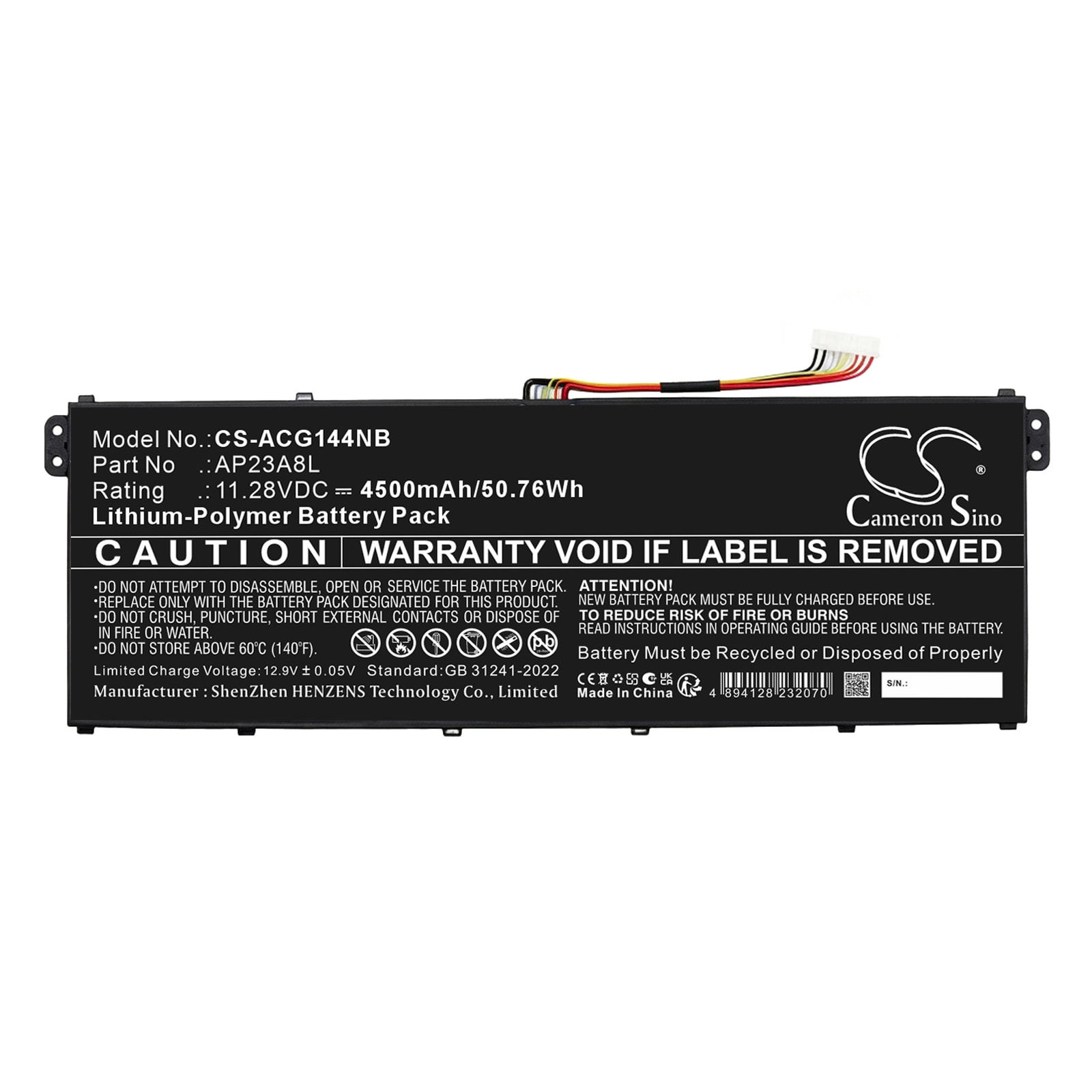 Batteri til bærbar computer, laptop til Acer Swift Go 14 SFG14-63-R9V6, PA14-51M m.fl.