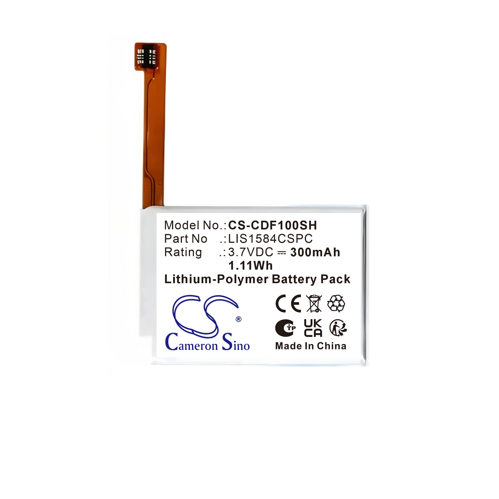 Batteri til Casio-smartur WSD-F10, WSD-F20, WSD-F21 m.fl.