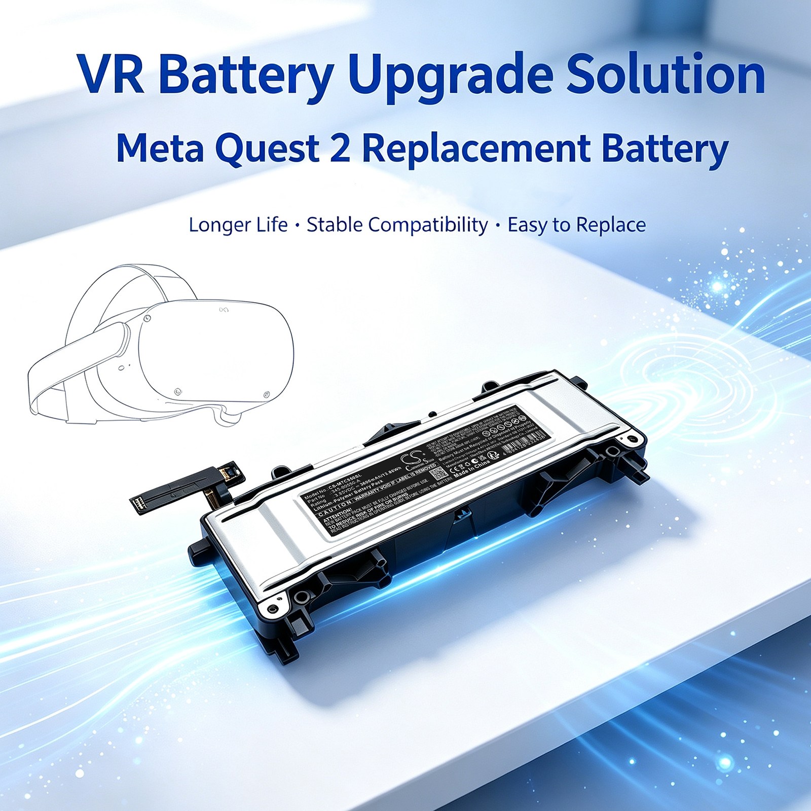 VR-batteri til Meta Quest 2