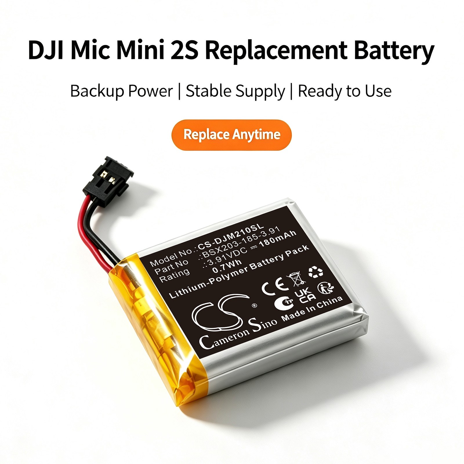 Batteri til DJI Mic Mini 2S-mikrofon