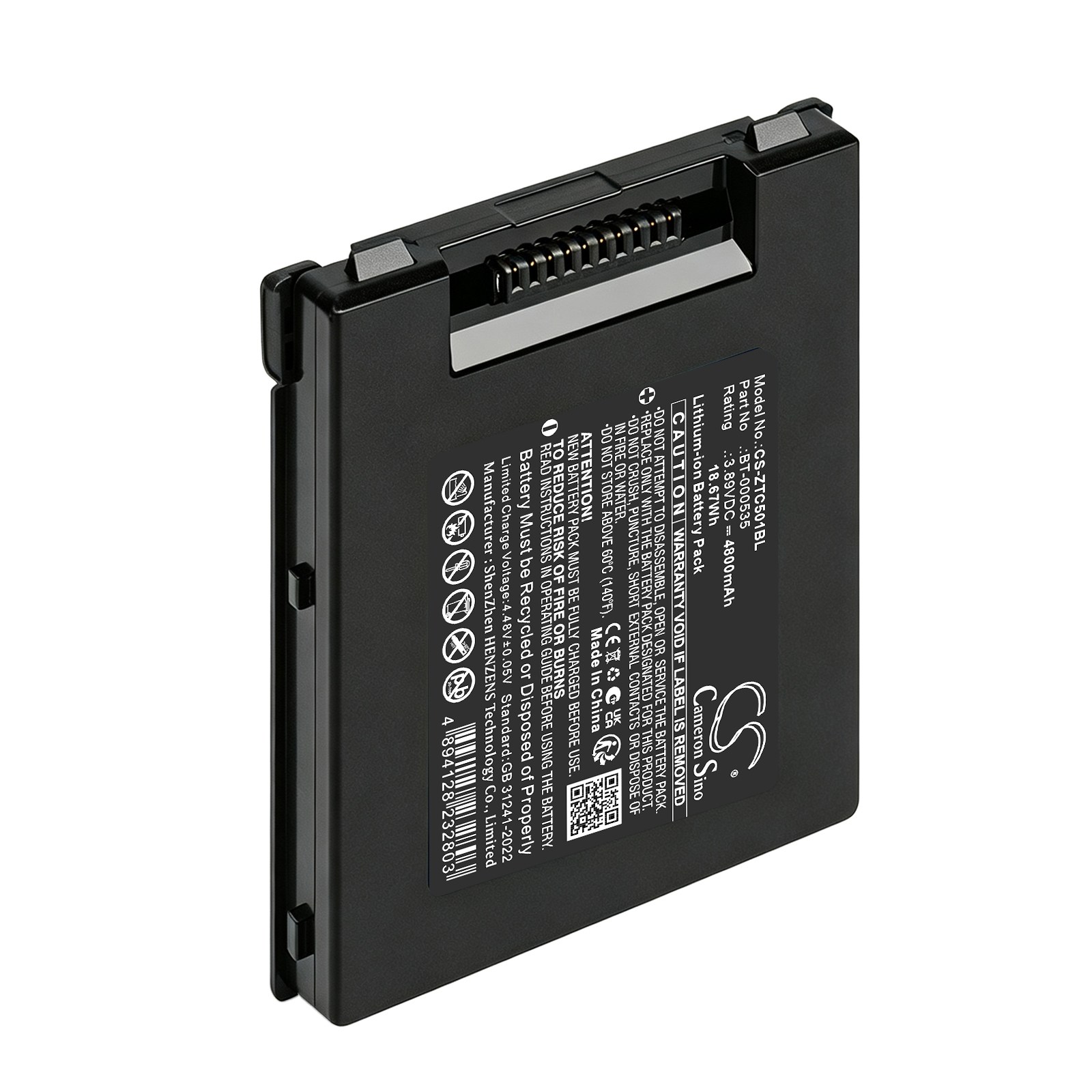 Batteri til stregkodescanner til Zebra TC501, TC501G, TC701 m.fl.