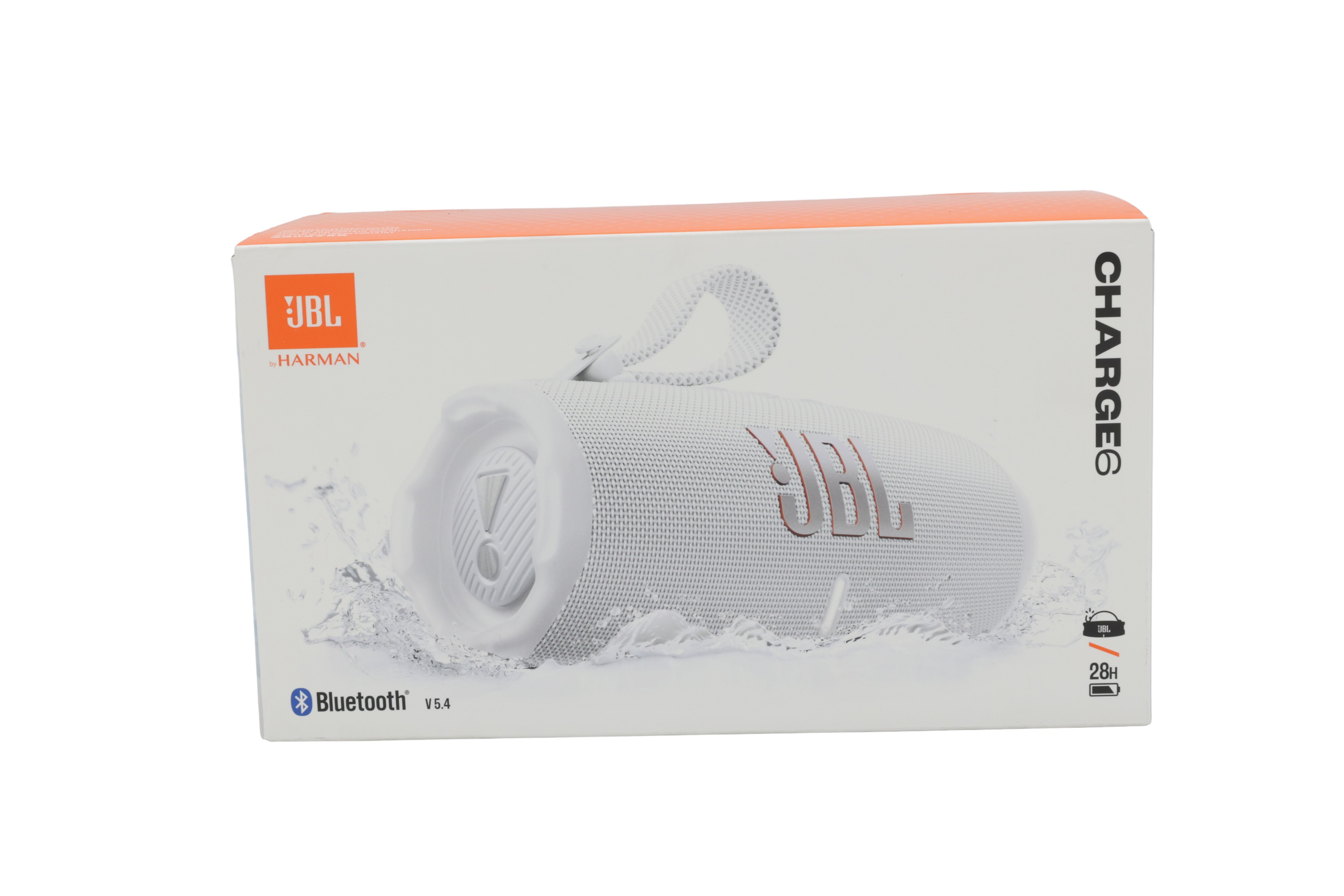 bærbar Bluetooth-højttaler, hvid, JBL Charge 6