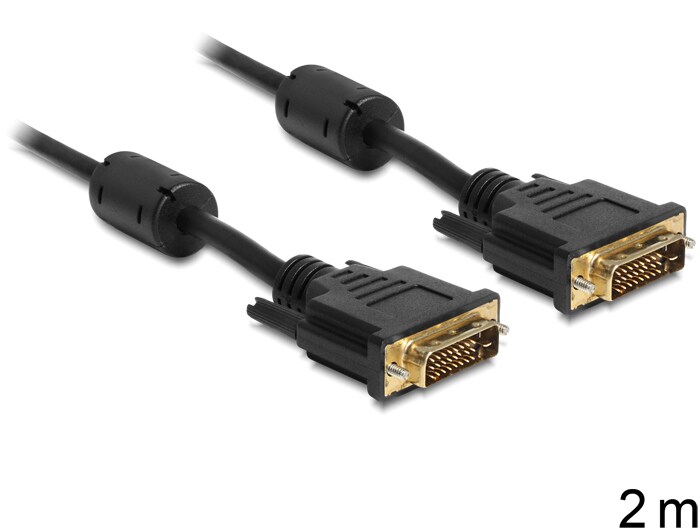 Delock-kabel DVI 241 han > DVI 241 han 2 m sort