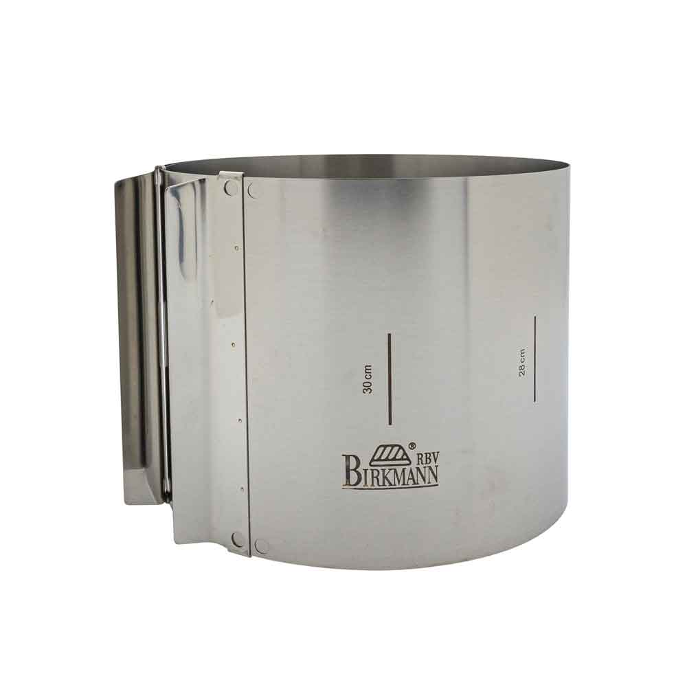 justerbar fra Ø 18 cm til 30 cm, højde 15 cm, kagering, Birkmann Easy Baking