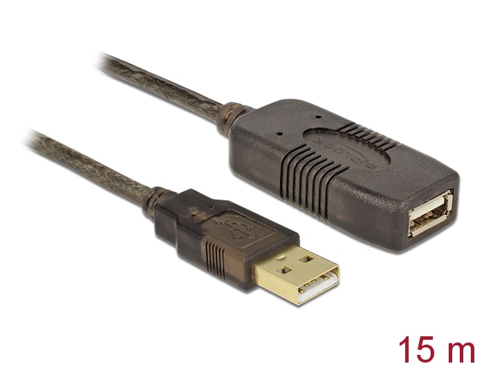 aktiv 15 m, Delock-kabel USB 2.0-forlænger