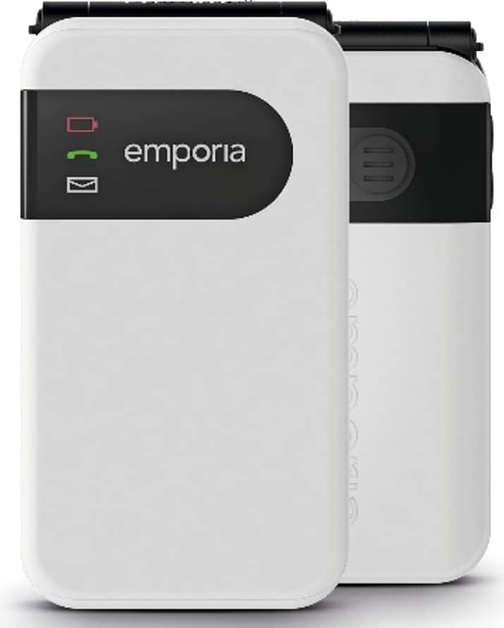 Emporia emporiaSIMPLICITYglam (V227), 2G (V3), klaptelefon med store taster, hvid