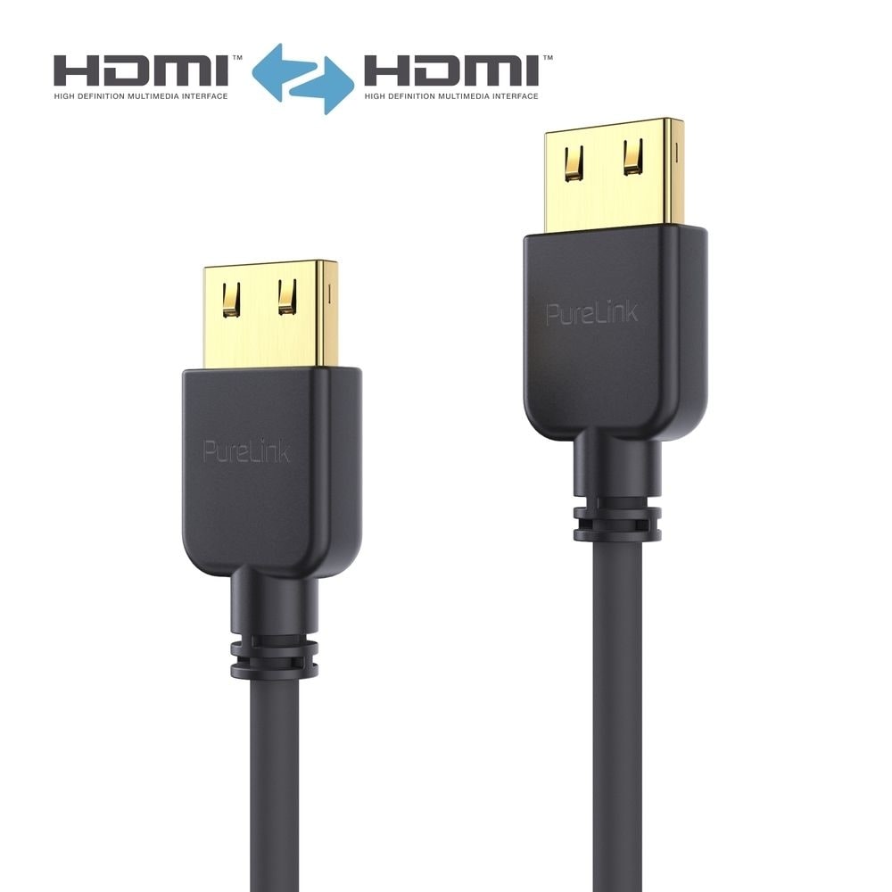 PureLink HDMI-kabel - PureInstall - Slank 1,00 m - Sort
