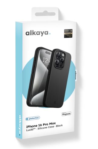 alkaya Lucid MagSafe beskyttelsesetui i silikone iPhone 16 Pro Max, sort