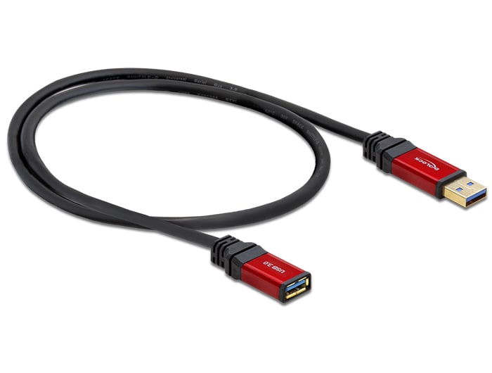 Delock USB 3.0-forlængerkabel Type-A han til Type-A hun 1 m