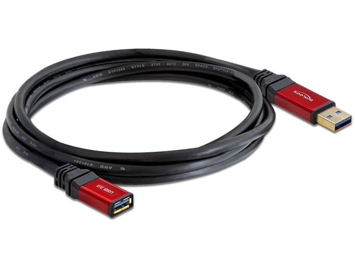 Delock USB 3.0-forlængerkabel Type-A han til Type-A hun 2 m