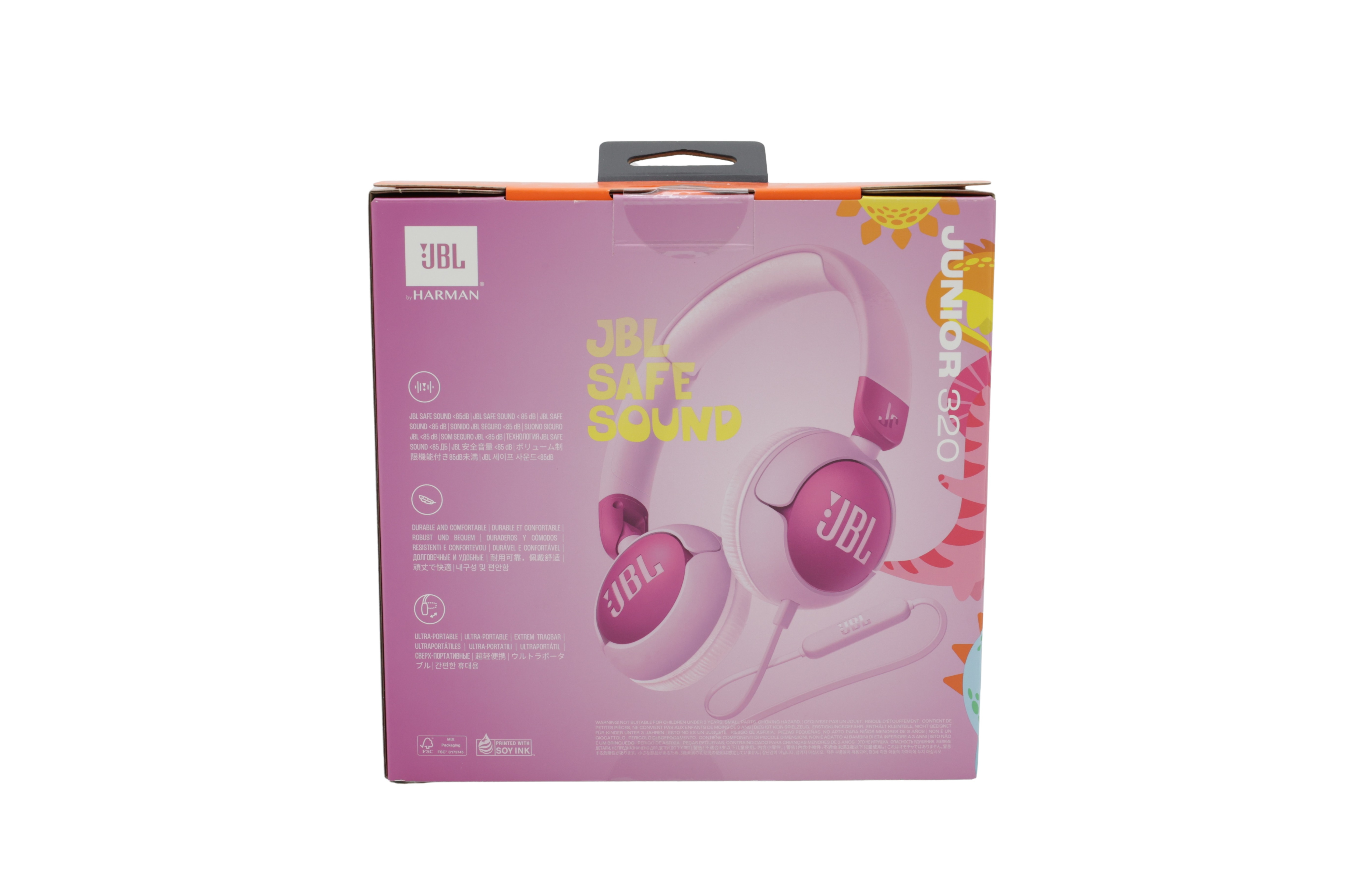 JBL Junior 320 on-ear-hovedtelefoner med kabel og mikrofon til børn, lilla