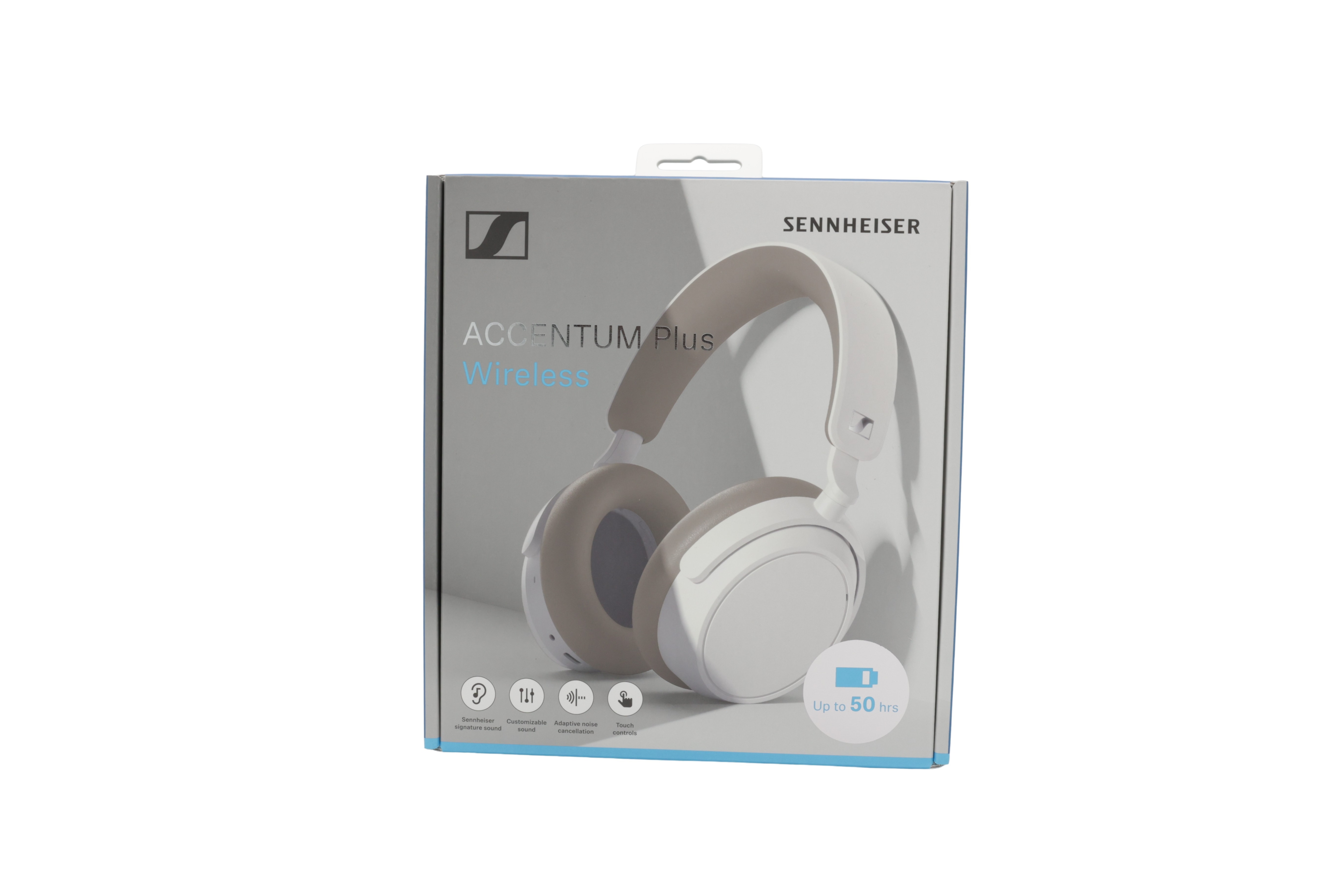 Sennheiser ACCENTUM PLUS, Hovedtelefoner ANC Wireless, Hvid, Trådløs