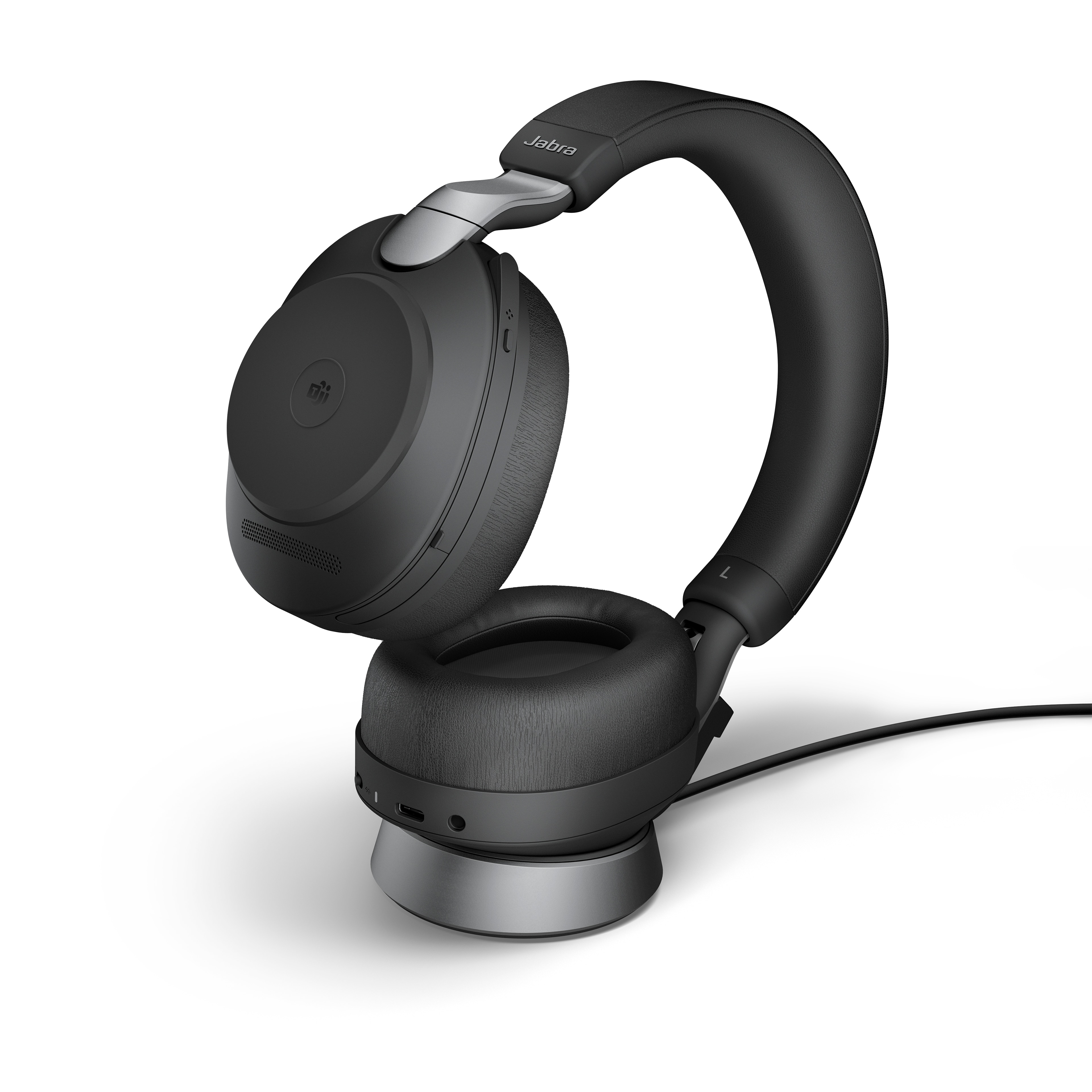Jabra Evolve2 85 MS Stereo USB-A sort med opladningsholder