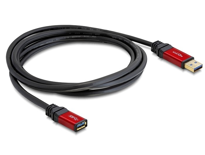 Delock USB 3.0-forlængerkabel Type-A han til Type-A hun 3 m