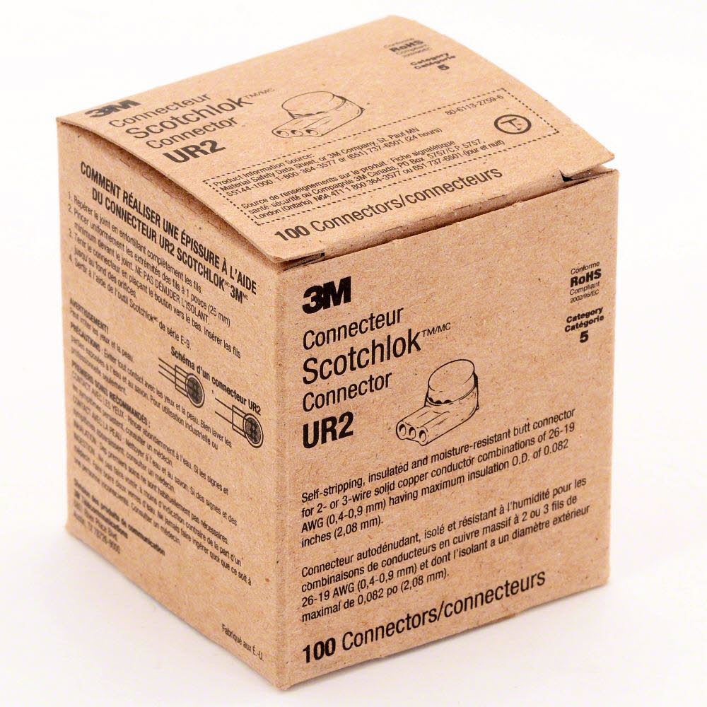 Corning / 3M Scotchlok enkeltlederstik UR2, PU 100 stk