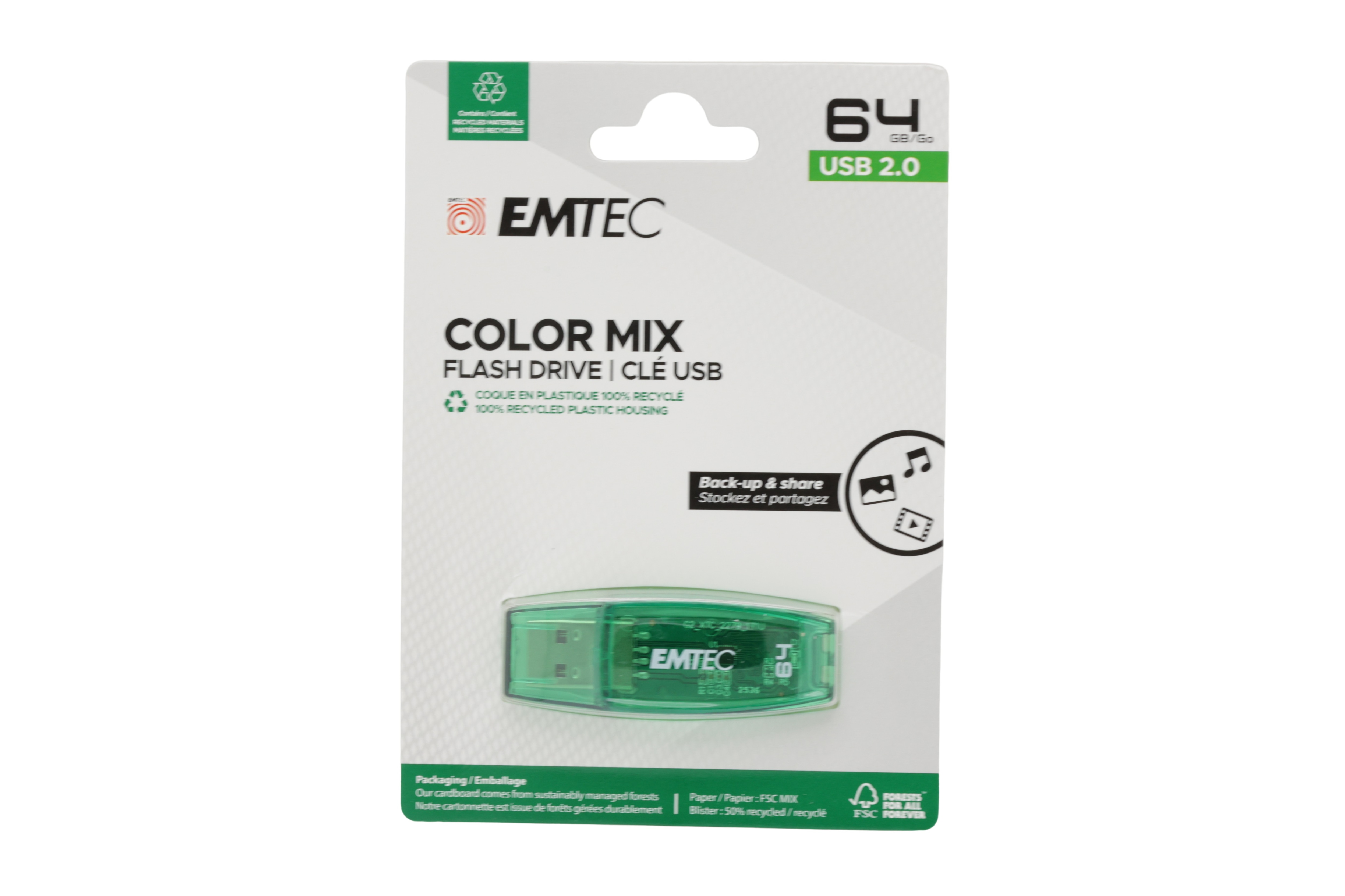 Emtec USB2.0 C410 64GB Grøn