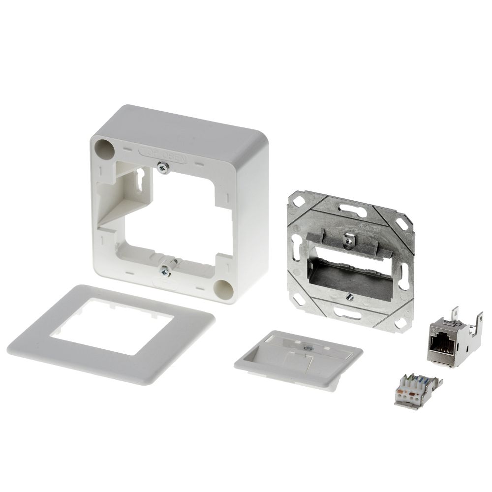 METZ CONNECT E-DAT-modul 1 port AP Cat.6A, ren hvid