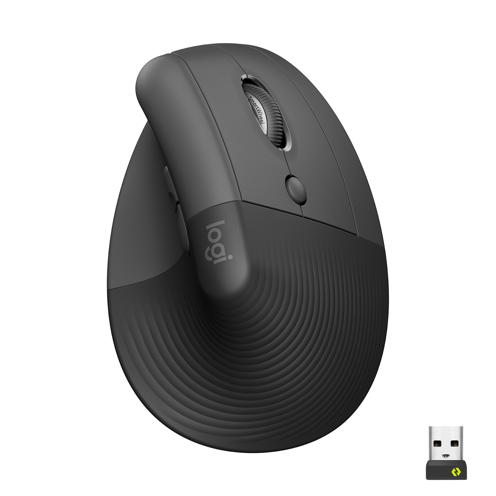Logitech Lift - ergonomisk lodret mus - trådløs - grafit højre