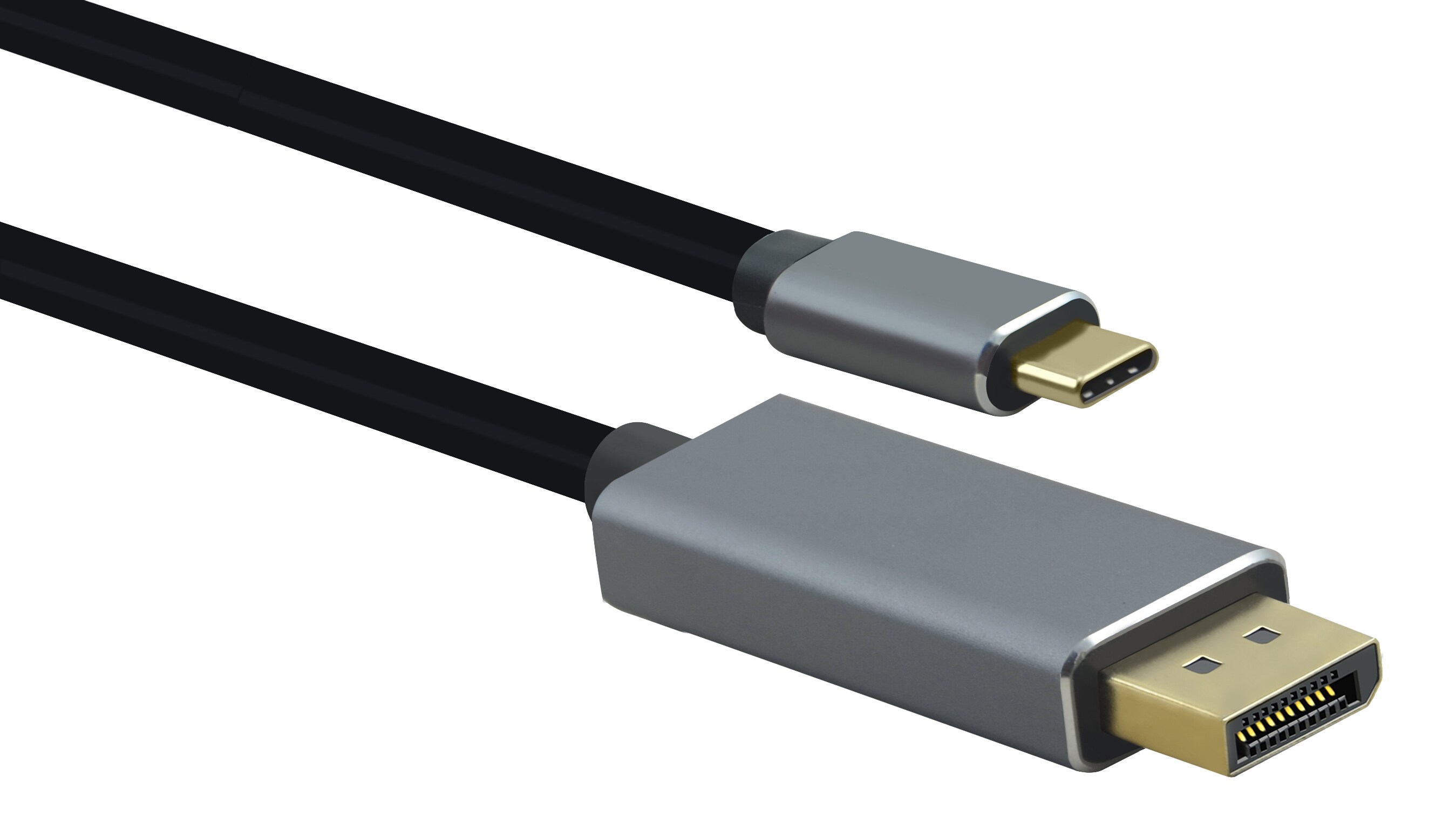 helos Tilslutningskabel, USB 3.1 Type-C St./DisplayPort St, PREMIUM, 1,8 m, sort