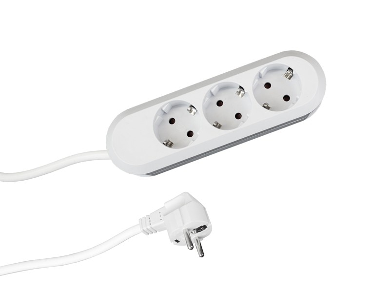 Bachmann stikkontakt SMART 3-vejs, hvid 5,0 m, uden afbryder