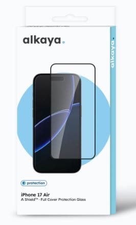 alkaya A Shield Screen Protector Glass 3D Full Cover,iPhone 17Air, Transparent