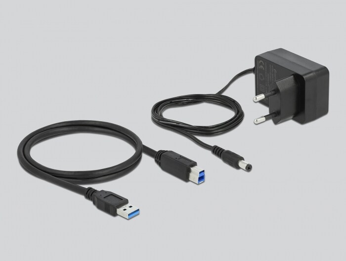 Delock USB 3.2 Gen 1-hub med 4 porte 1 hurtigopladningsport med stik
