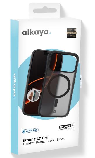 alkaya LUCID beskyttende mobiletui til Magsafe iPhone 17Pro, sort