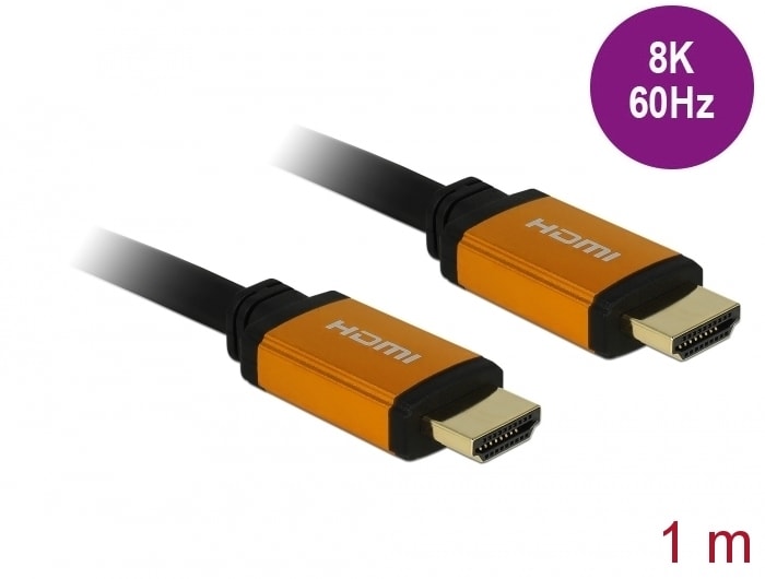 Delock Ultra High Speed HDMI-kabel 48 Gbps 8K 60 Hz 1,0 m