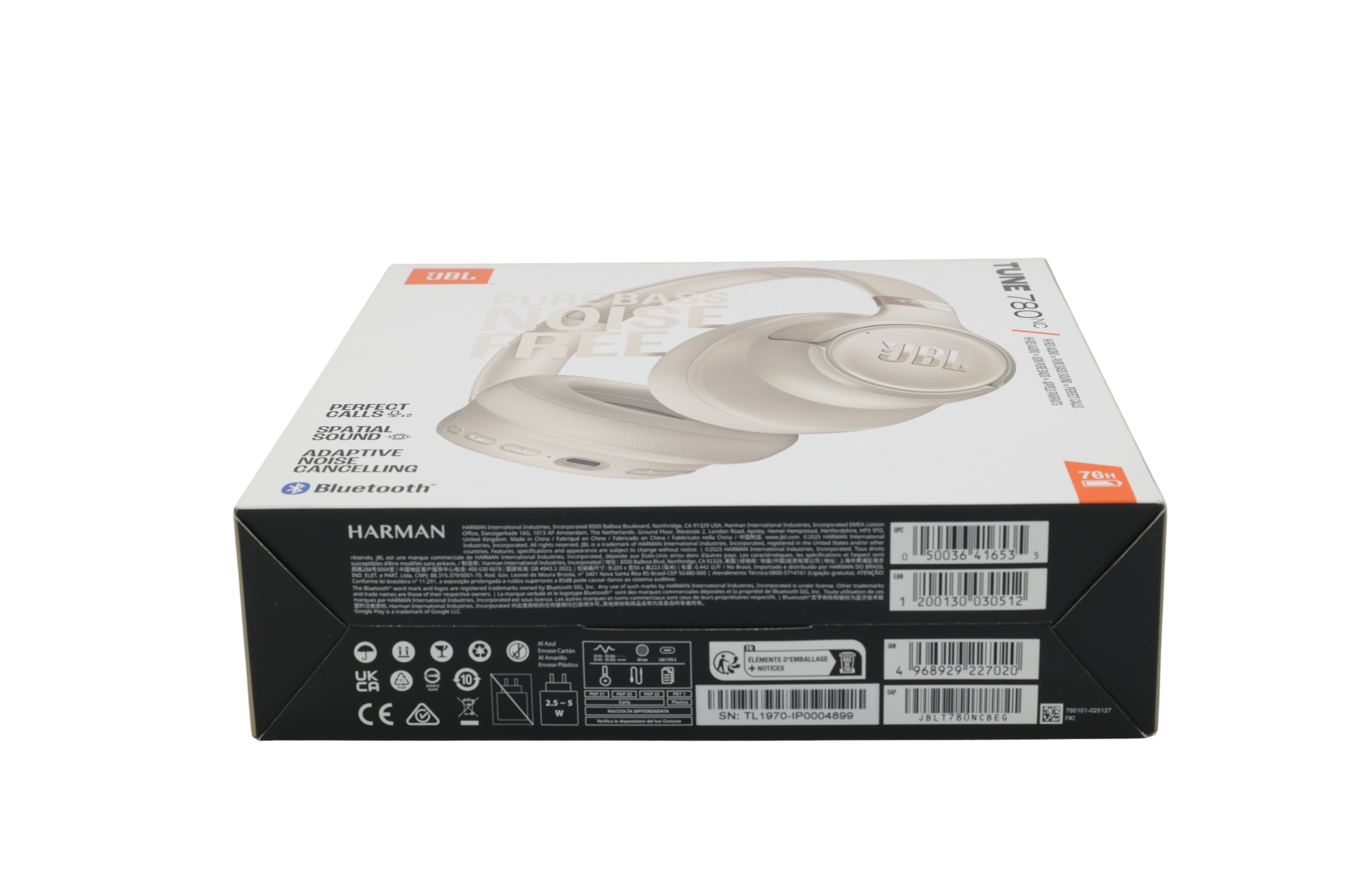 JBL JBLT780NCBEG Tune 780 hovedtelefoner, mokka