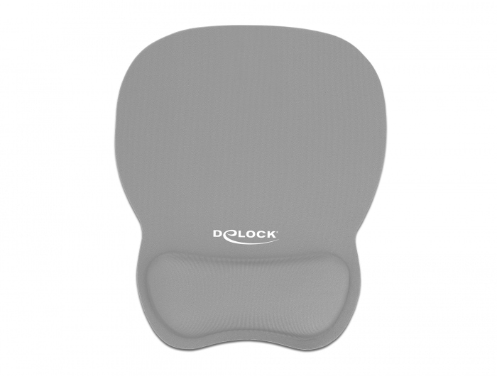 Delock ergonomisk musemåtte med håndledsstøtte grå 245 x 206 mm