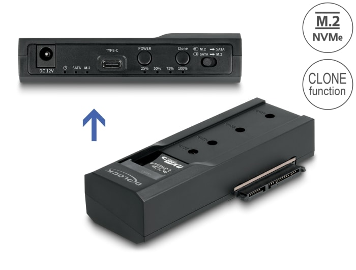 Delock USB Type-C-konverter til 1 x M.2 NVMe SSD
