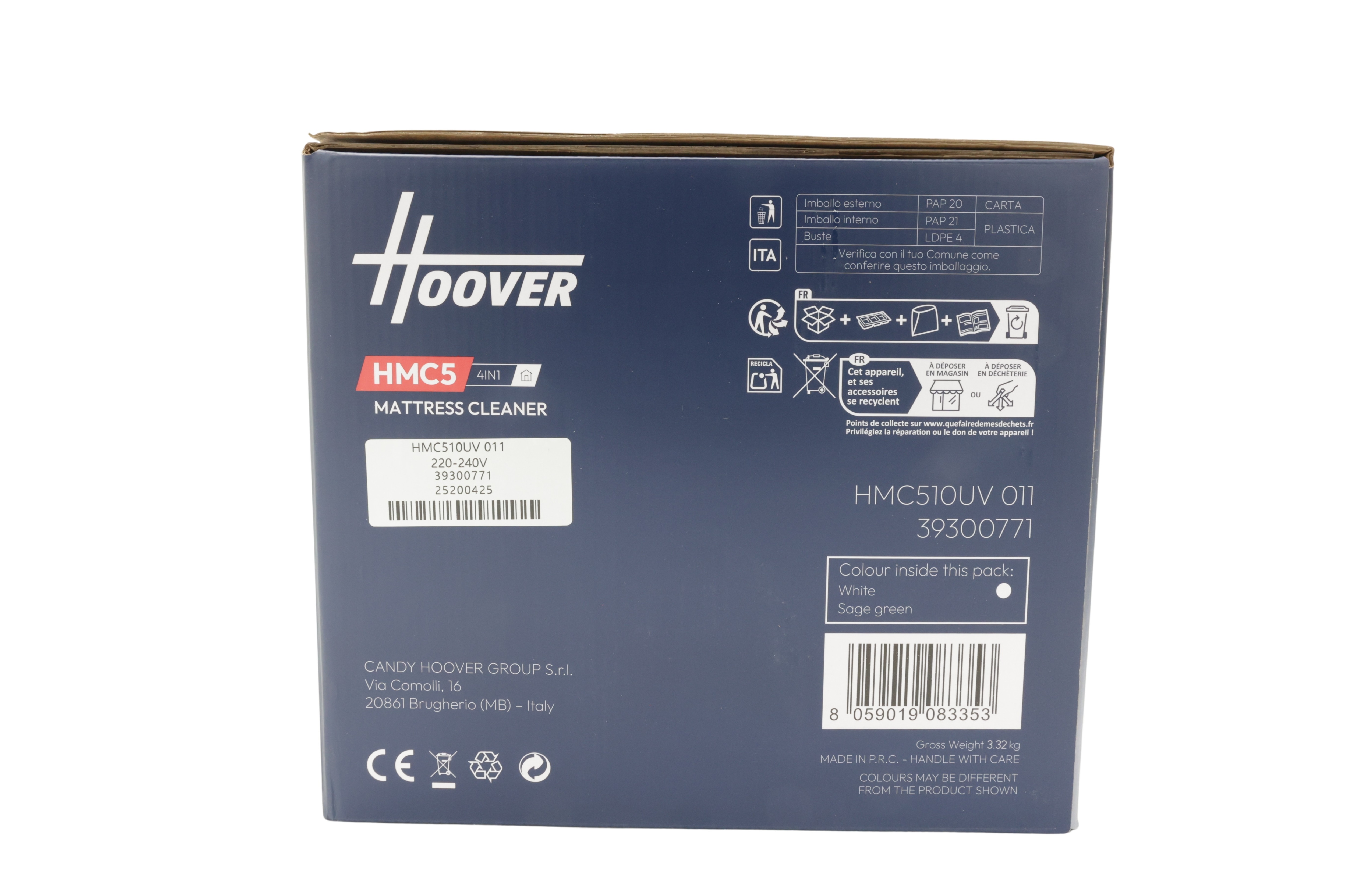 Hoover HMC510UV011 Håndholdt støvsuger / madrasrenser til madrasser