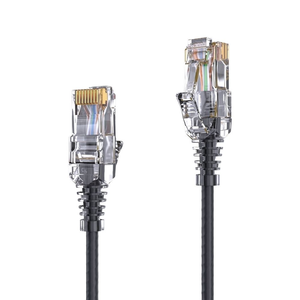 PureLink CAT 6 patchkabel SLIM UTP LSOH sort 0,25 m